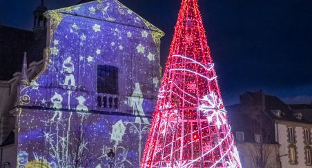 Illuminations Place Maurice Marchais Fêtes de Noël 