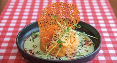 Le Châtelet_Brandade de cabillaud et patate douce Sauce curry vert lait de coco